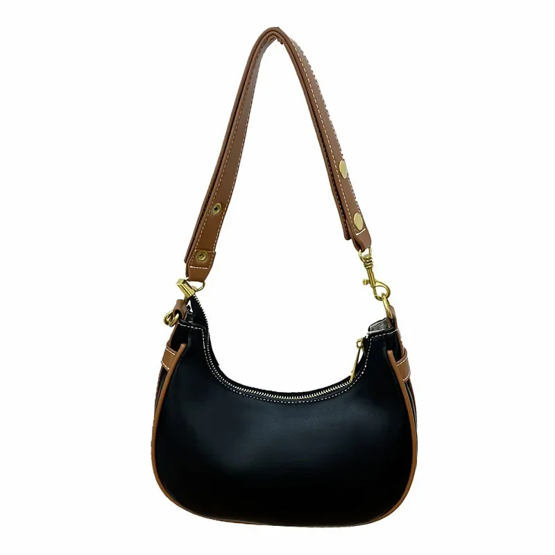 New retro fashion hand-held dumplings, armpit bags, niche half-moon bags, foreign and versatile, one-shoulder crossbody bags