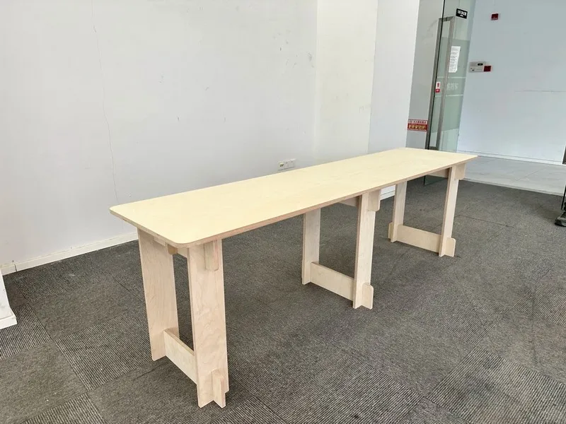 &Ocean Board Modern Office Computer Desk Workbench Writing Light Luxury Birch Simple Durable Designer Solid Wood Customized Colo