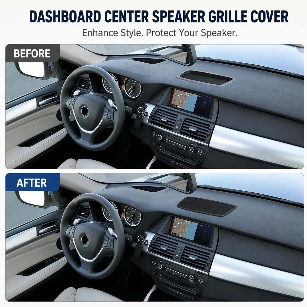 Picture 7: For BMW X5 E70 X6 E71 E72 Car Center Control  Speaker Cover Grille  Dashboard Instrument Loudspeaker Panel 51456972206