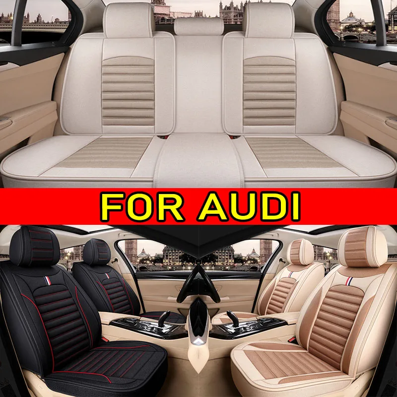 

FOR AUDI Car seat cover linen full wrapping whole car 5-seat cover four seasons breathable non-slip seat cover