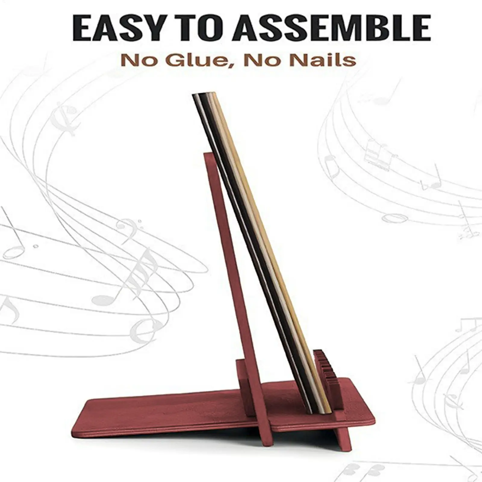 Wooden Record Holder Playing Wood Stand Record Storage Rack Album Storage Shelves Holds Up To 5 LP vinyl record display rack view 4