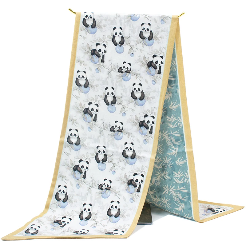Cute Panda And Bamboo Leaf Wool Silk Ribbon, Perfect For Healing, Eastern Aesthetics, Fashionable And Versatile
