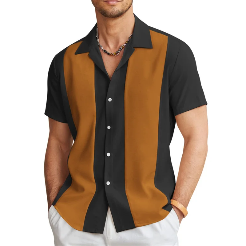 Eenvoudige Stijl Willekeurig 3d Digitaal Printen Herenmode Korte Mouwen Button-Down Shirt, Nieuwe Lente En Zomer Outdoor Shirt-Ali