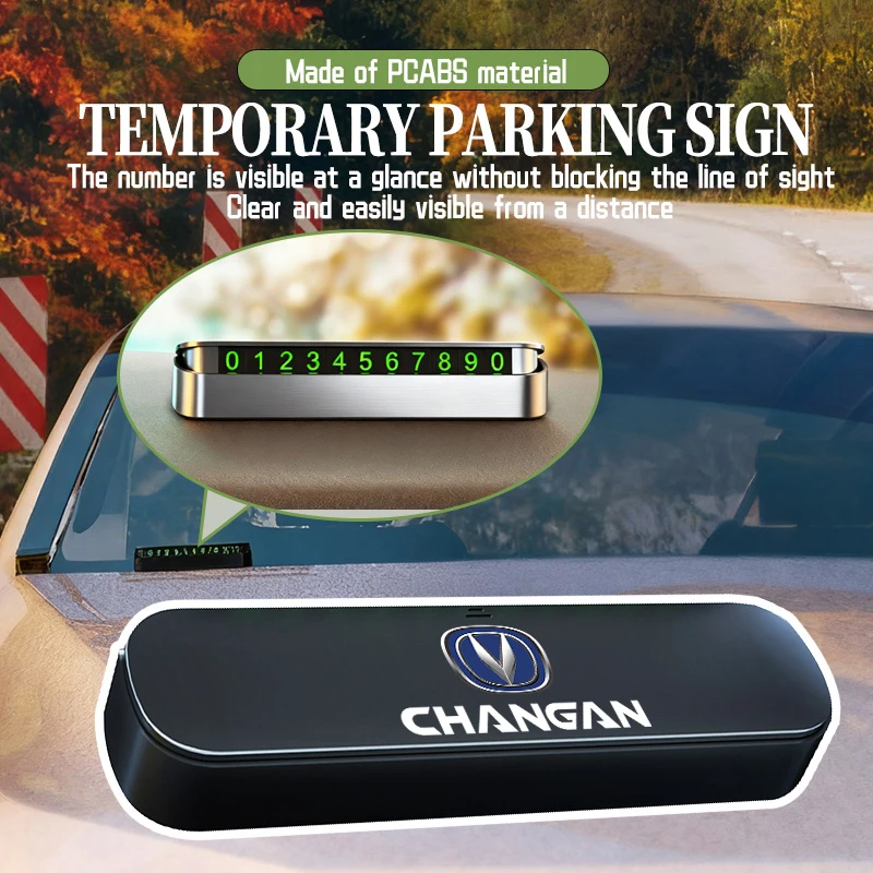 

1Pcs ABS Car Temporary Parking Plate Phone Number Sign For Changan Raeton PLUS Eado CS35 CS15 CS95 Alsvin Karvaan Accessories