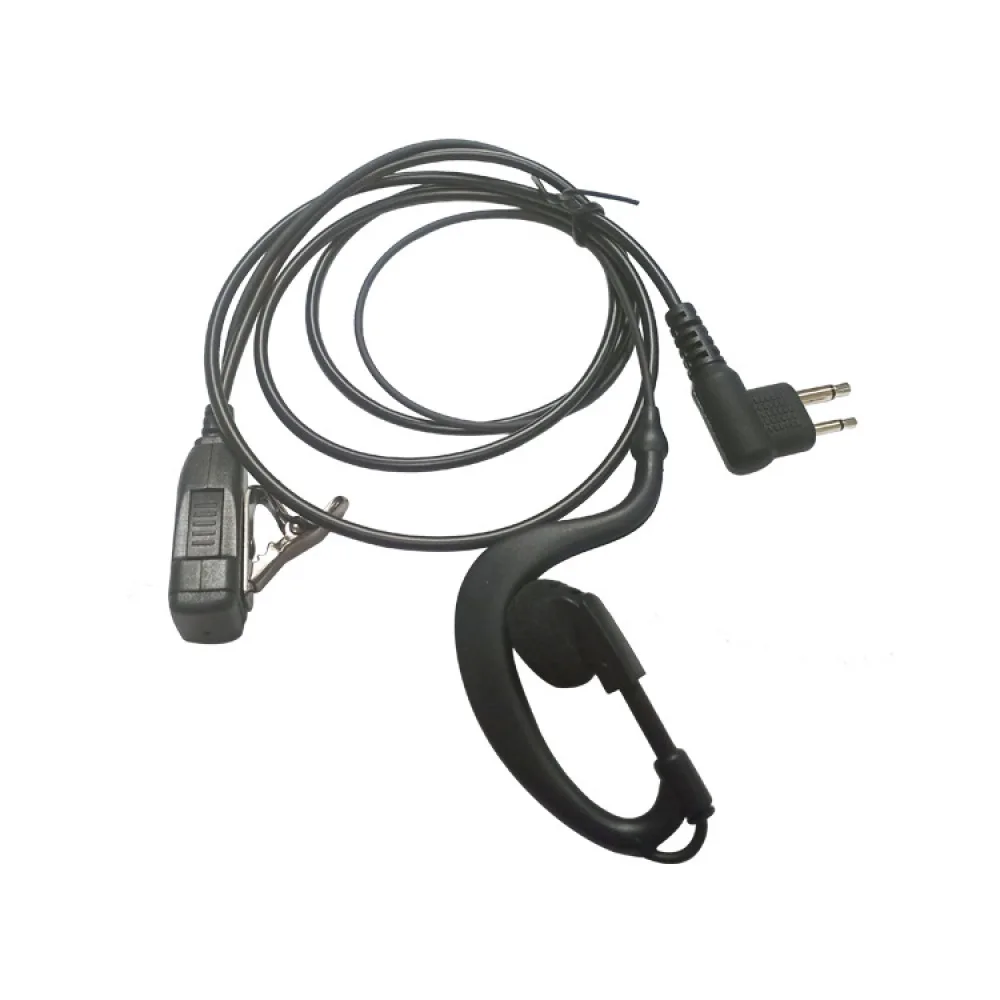 M Plug Headset with PTT Button Intercom Accessories for MTLA Walkie-talkie Ear-Hook Type Earphone with Mount Clip