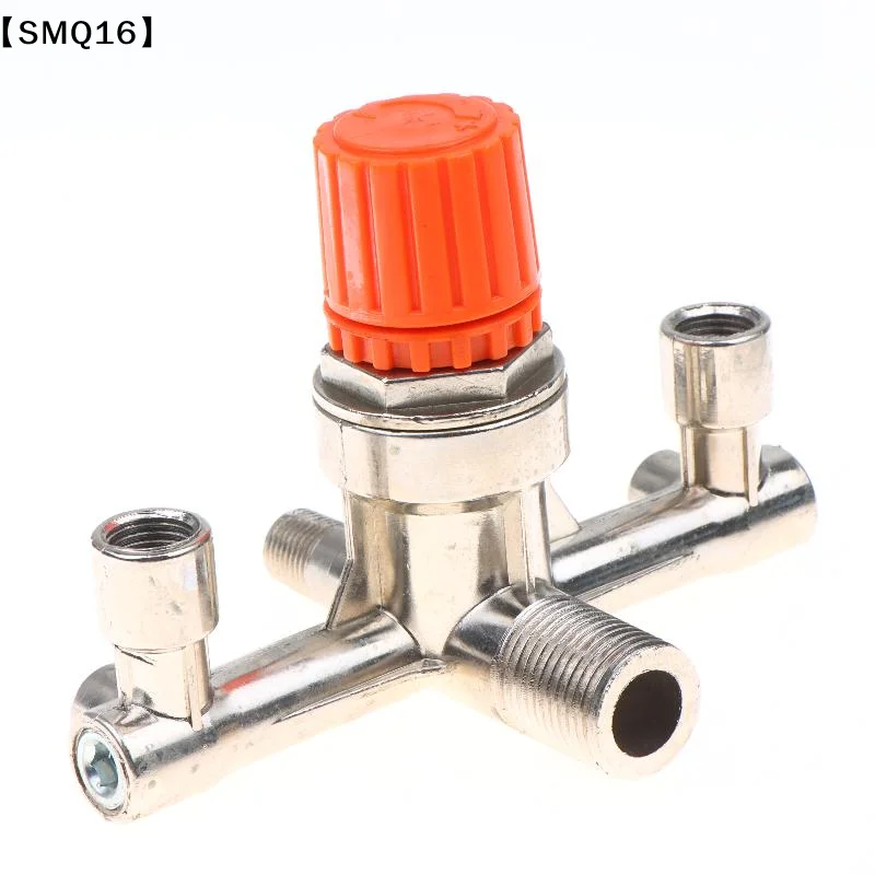 1PC Regulator Valve Double Outlet Tube Air Compressor Switch Pressure Regulator Valve Fitting Part Piston Air Compressor【SMQ】