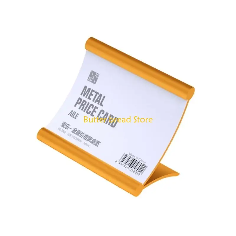 W89C Professional Aluminum Alloy Name Card Holders Desktop Card Display Nameplate Stand Perfect For Meetings And Promotions
