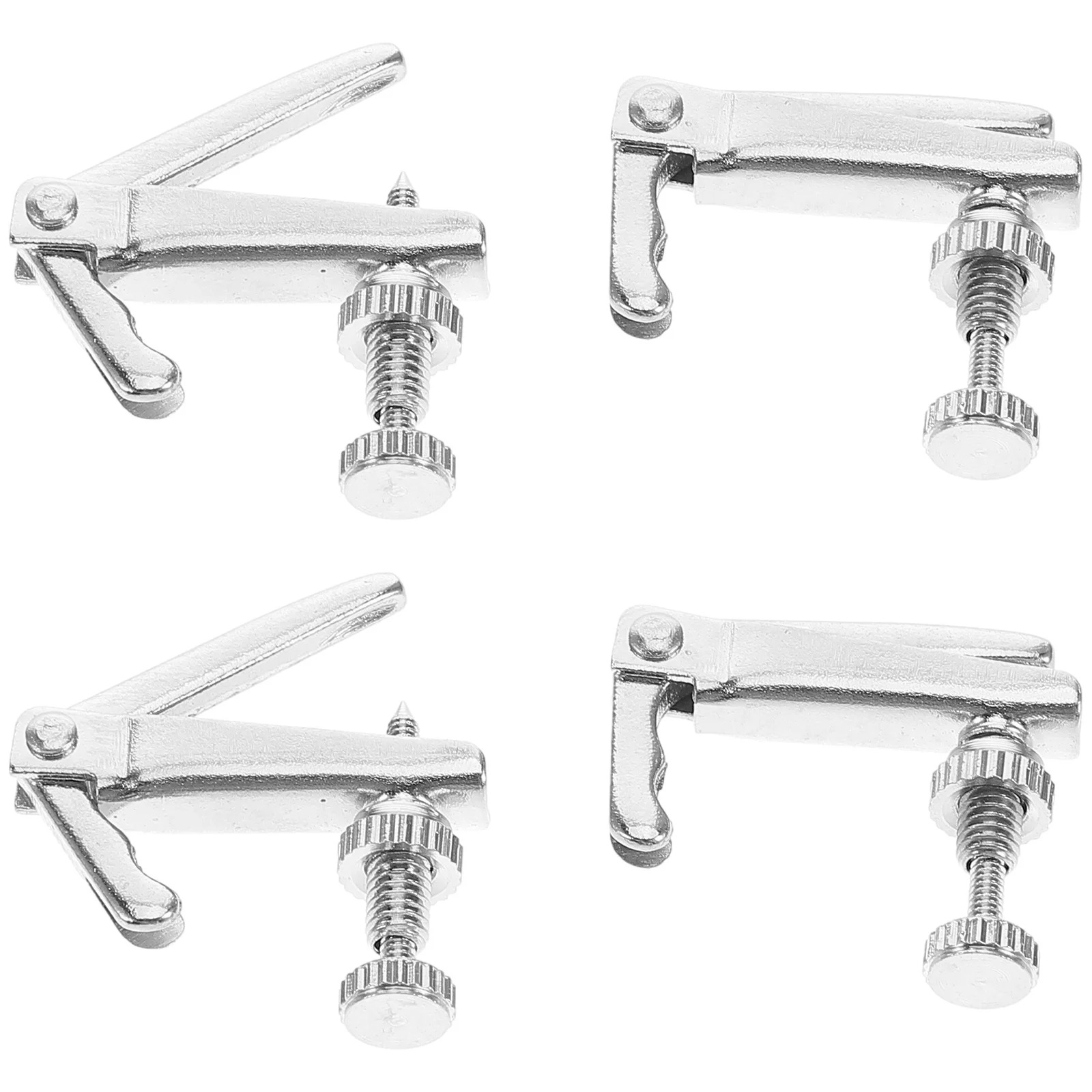 

4pcs Violin Tuners Metal String 1/2 1/4 String Adjuster Adjuster For 1/2 1/4 Size Violin Cello Replacement Parts Silver