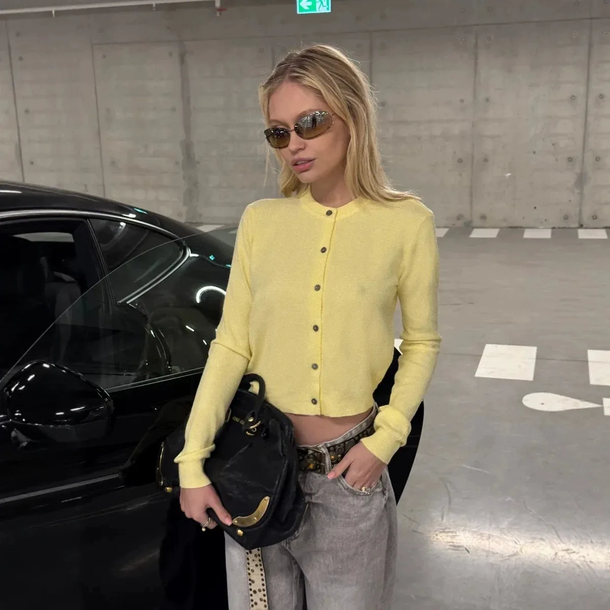 Cardigan Women Round Neck Sweater Coats Single Breasted Jackets Full Sleeve Solid Y2k Streetwear Elegant Open Stitch Autumn 2026