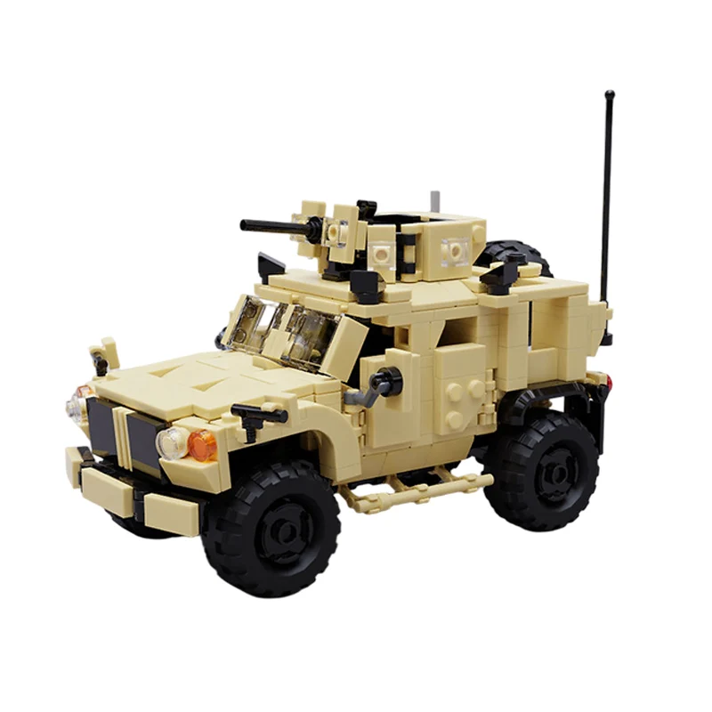 Mine-Resistant Ambush Protected Vehicle Model MOC Building Bricks War Equipment Modular Technology Gifts Holiday Assemble Toys