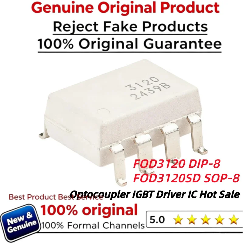 10pcs 100% New Imported Original FOD3120SD SOP-8 3120 FOD3120 DIP-8 Optocoupler IGBT Driver IC Hot Sale