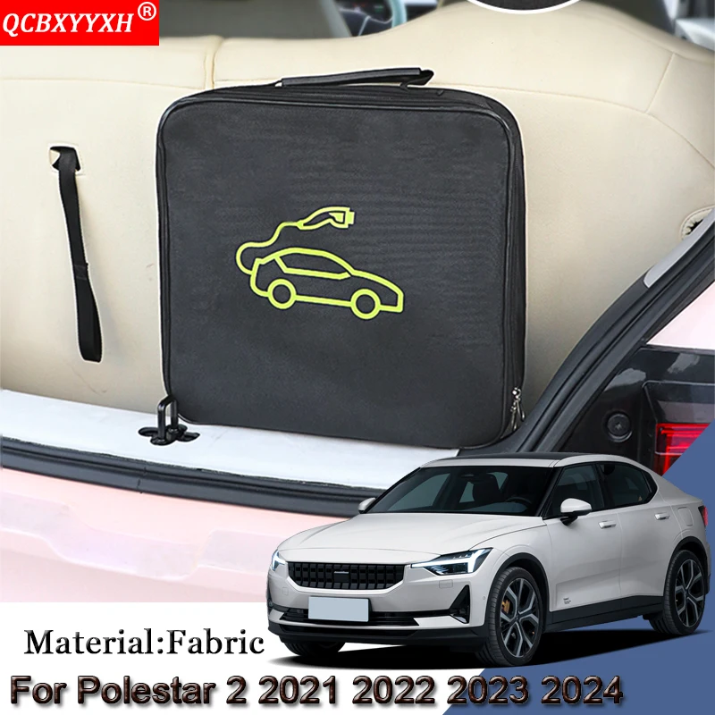 EV Car Charging Cable Storage Carry Bag For Polestar 2 2021-2023 Charger Plugs Sockets Waterproof Fire Retardant Acccessories