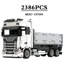 New MOC-157593 for Truck 770S and Low Loader ( 1:21 ) Building Block Toy Splicing Building Block 2386CS Christmas Gift