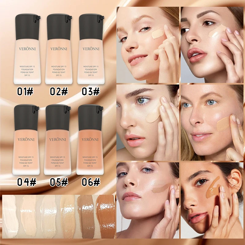 Matte Liquid Foundation Oil Control Concealer BB Cream Waterproof Lasting Full Coverage Natural Face Base Professional Makeup