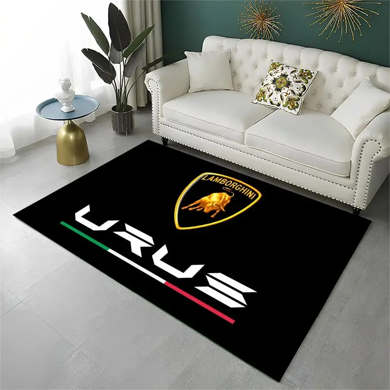 Racing Car L-Lamborghini MOTO Non-Slip Area Rug for Living Room,Bedroom,Playroom,Soft Carpet Floor Mat Home Decor Rug  Room view 6