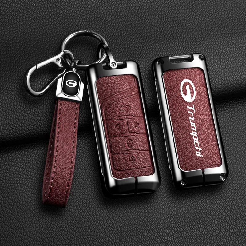 

Car Remote Key Case Cover For GAC Trumpchi GS7 GS8 GM8 GS5 GA6 GM6 Zinc Alloy Leather Key Protect Holder Fob Auto Accessories