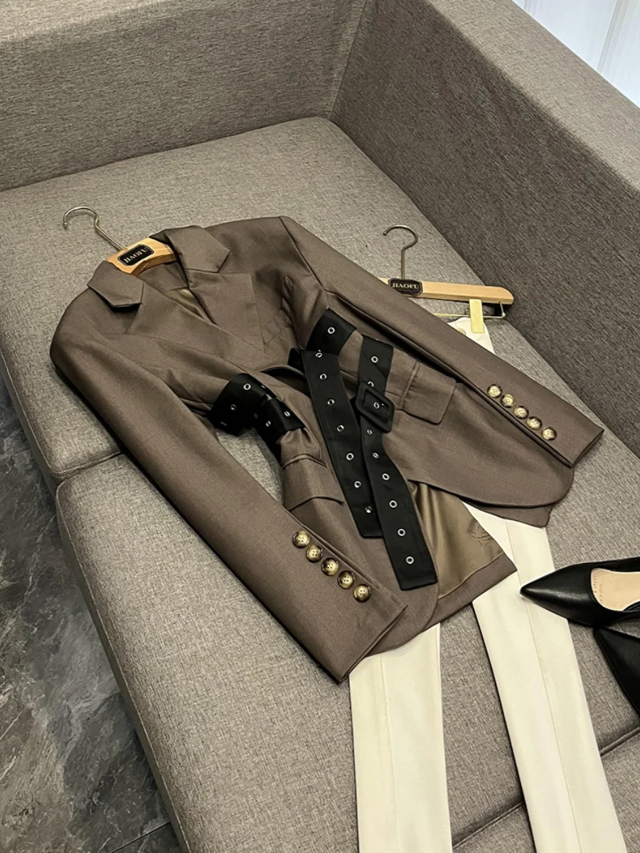 

Утягивающий костюм V-Ne Jaet, индивидуальный дизайн, пояс для сращивания на талии, верхняя одежда Long Sve Commute Sle, женская