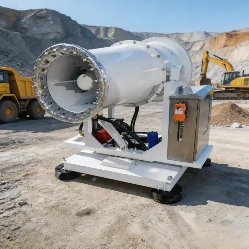 Fog Cannon Machine Heavy‑Duty Trailer 50m Spray Scope Diesel Power for Bulk Material Yard Dust Control Water Mist Spraying Devic