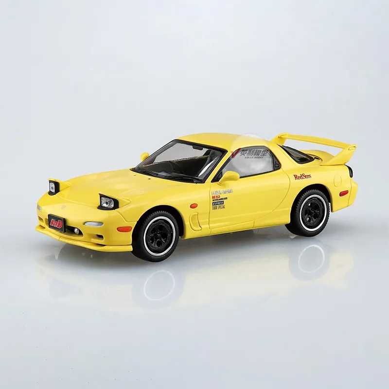 Modèle de voiture à assemblage statique Aoshima-06550 1/32 initiale D Takahashi Qijie RX-7, kit de modèle de séparation de couleur sans adhésif