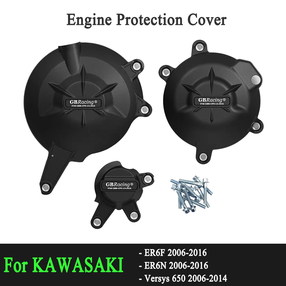 

ER-6N Motorcycles Engine cover Protection case For KAWASAKI ER6N ER6F VERSYS650 2006-2016 GB Racing Modified Accessories