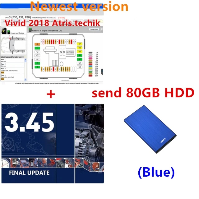 2024 hot ! Auto repair software Vivid 2018 Workshop DATA 2018 Atris-Technik Europe Automotive Repair Software+ autodata 3.45 sof