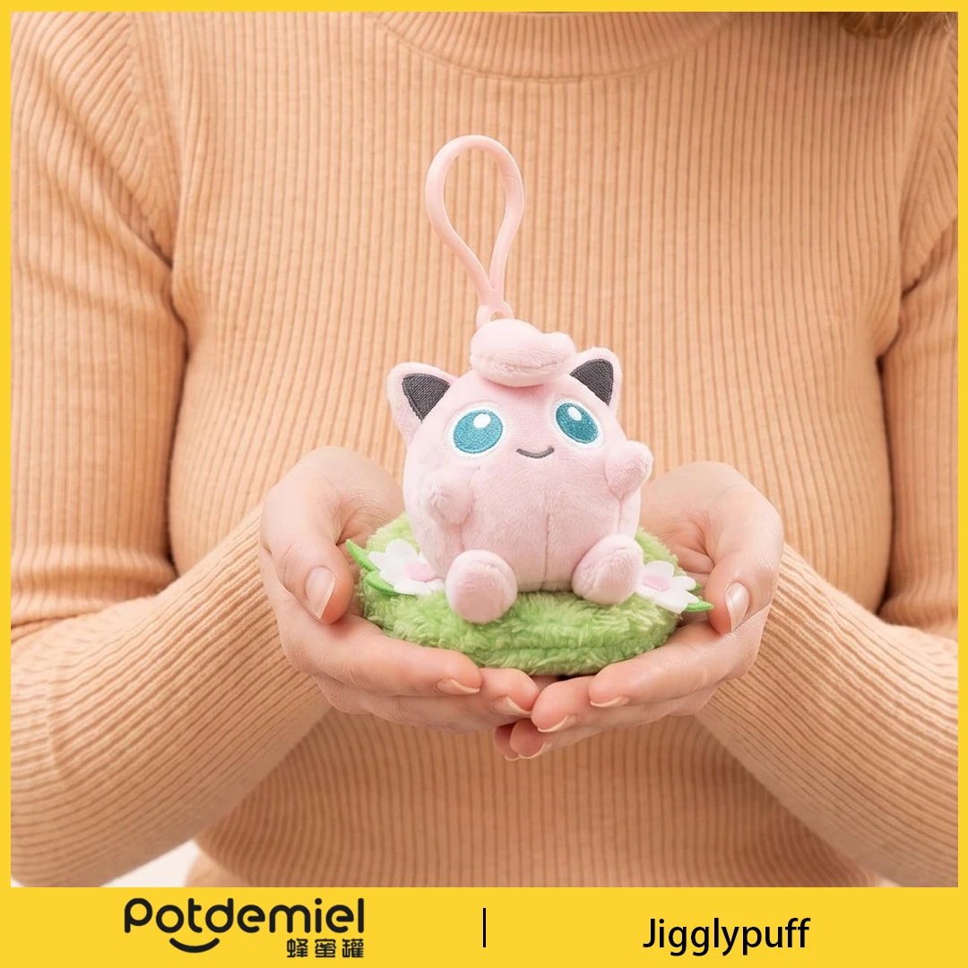 Potdemiel Pokemon Jigglypuff Muñeco de Peluche Llavero Clásico de Dibujos Animados Coleccionable Muñeca de Hadas Colgante para Bolso Llavero Regalo de Recuerdo