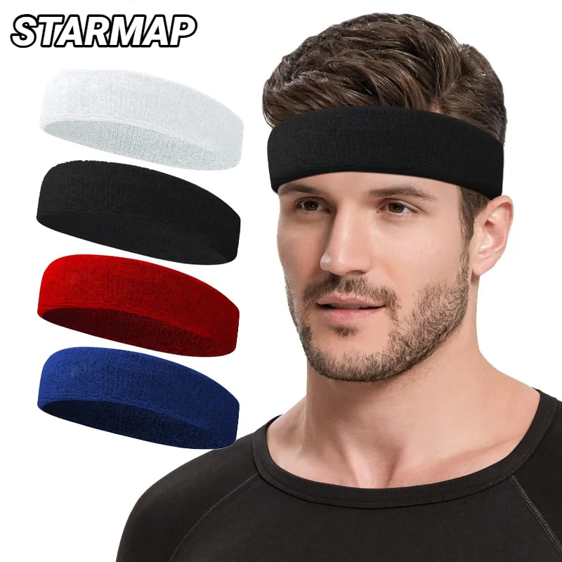 Outdoor Sweat Sports  Elastic Cotton Hairband Fashion Headbands For Women Men Solid Running Fitness Yoga Hair Bands Stretch