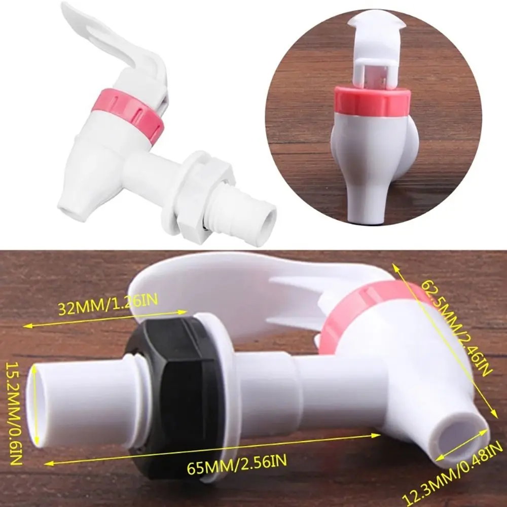 1pc Universal Size Push Type Plastic Water Dispenser Faucet Home Essential Drinking Fountains Parts Tap Replacement