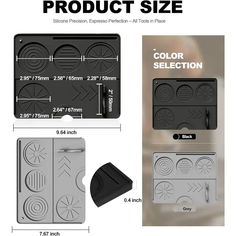 Stasiun Tamping Espresso L73A 2025 untuk Dapur Rumah, Bar, Alas Tamping Espresso Anti Selip, Aksesoris Espresso