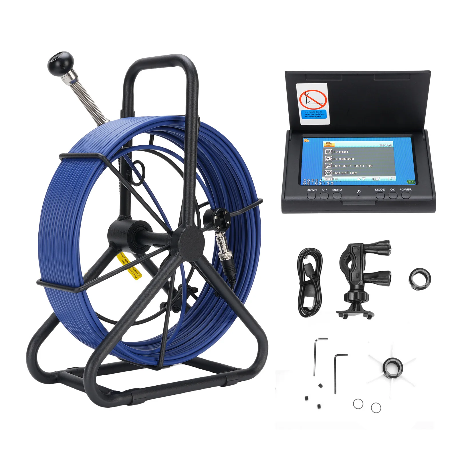 

Pipe Endoscope Pipe Camera 4.3 Inch Screen 32GB Small Memory Card DVR Recording 110 Degree Viewing with 6 LED Lights for Drains