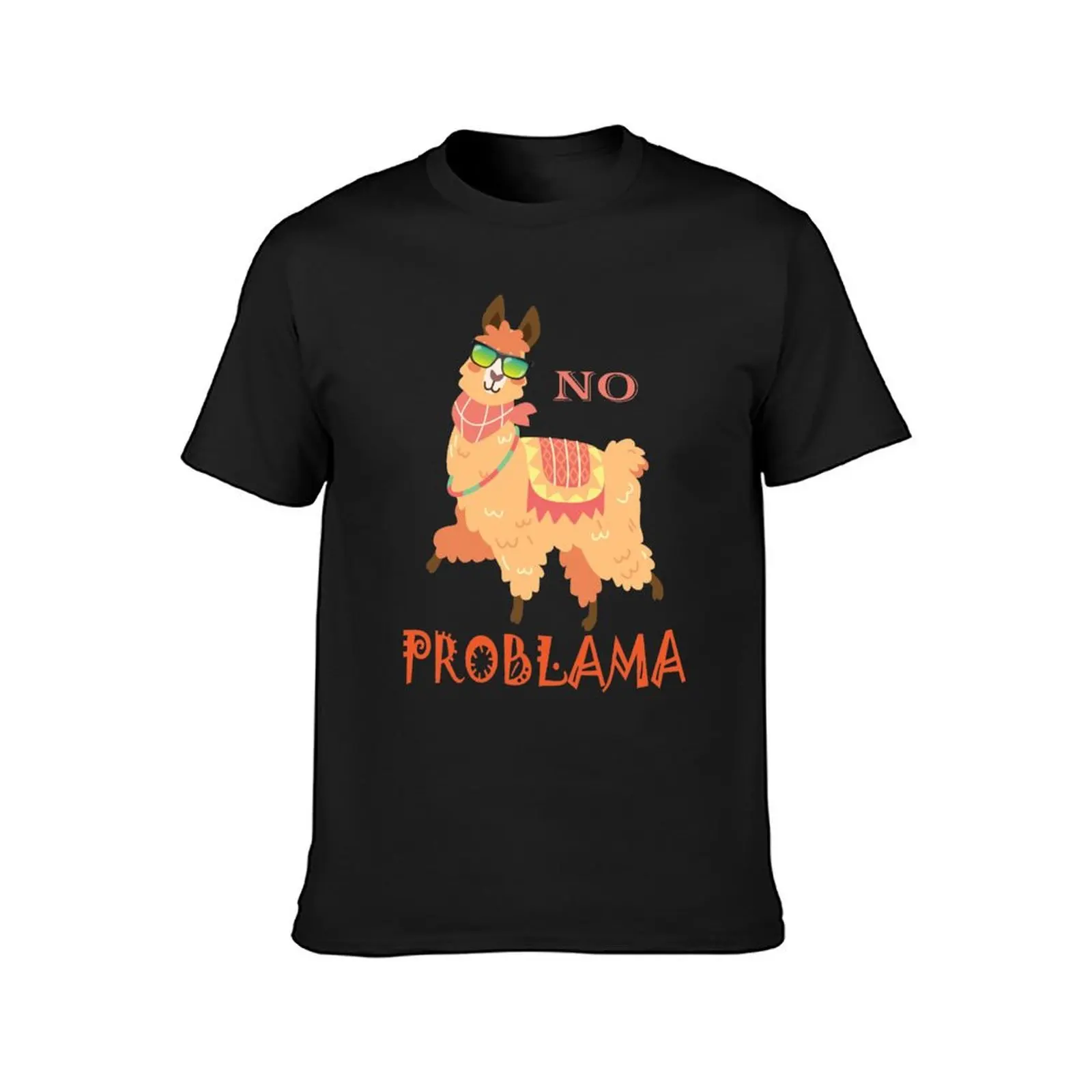 no problama lama with sunglaess T-Shirt quick-drying aesthetic clothes men clothing