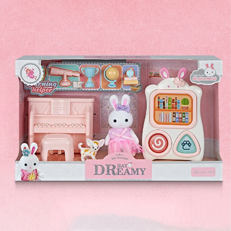 

Little Rabbit Dress Girl Cute Simulation Scene Toy Playing House Children's Birthday Gift Indoor Parent-child Interaction