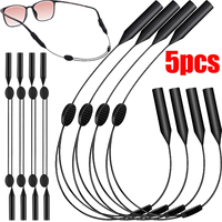 1/5pcs Universal Adjustable Eyewear Retainer Fit Sports Sunglasses Retainer Unisex Strap Safety Glasses Holder Large Round-Head