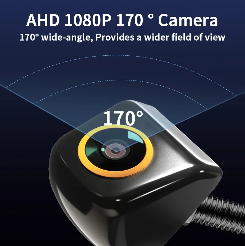 170 ° Weitwinkel Auto-Rückfahrkamera AHD CVBS 1080P Full HD Rückfahrbildkamera Nachtsicht Fischaugen-Objektiv Auto-Rückfahrkamera – Detail 4