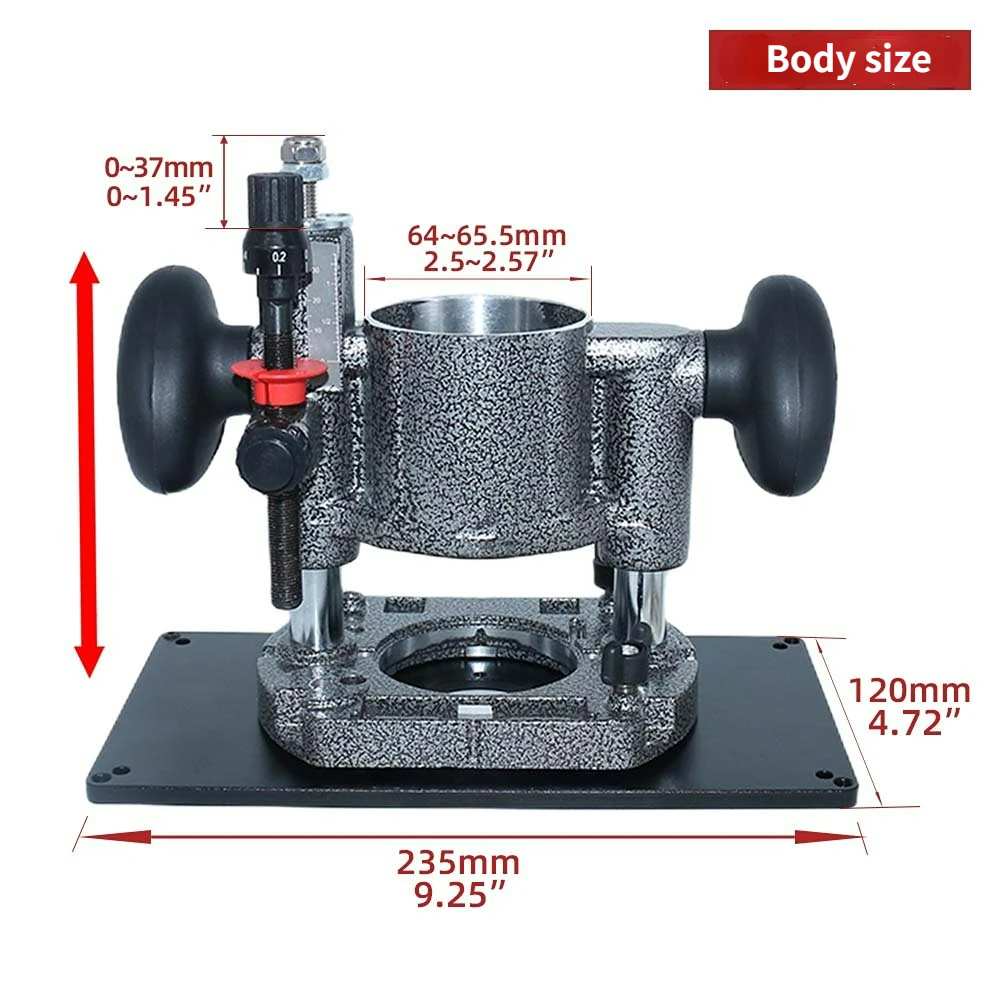 1pc Compact Plunge Router Base Milling Trimming Machine Base For Electric Trimming Machine 65mm Type Power Tool Accessories