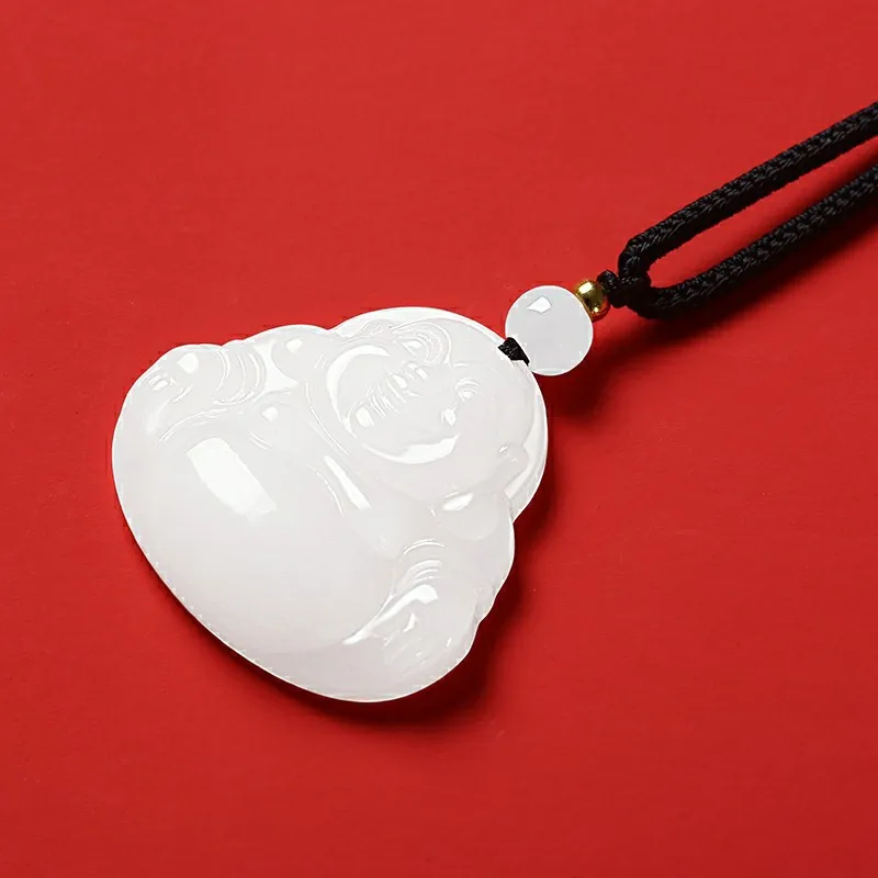 Pendant Men And Women, Sheep Fat Guanyin Buddha Carving, Crafts, Hetian Jade