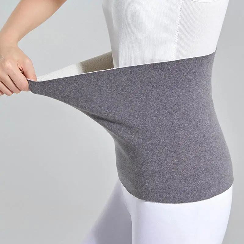 Fleece Lined Waist Warmer Soft Thermal Waist Support Band Fleece Lined Warm Belly Protector For Men Women Autumn Winter Use