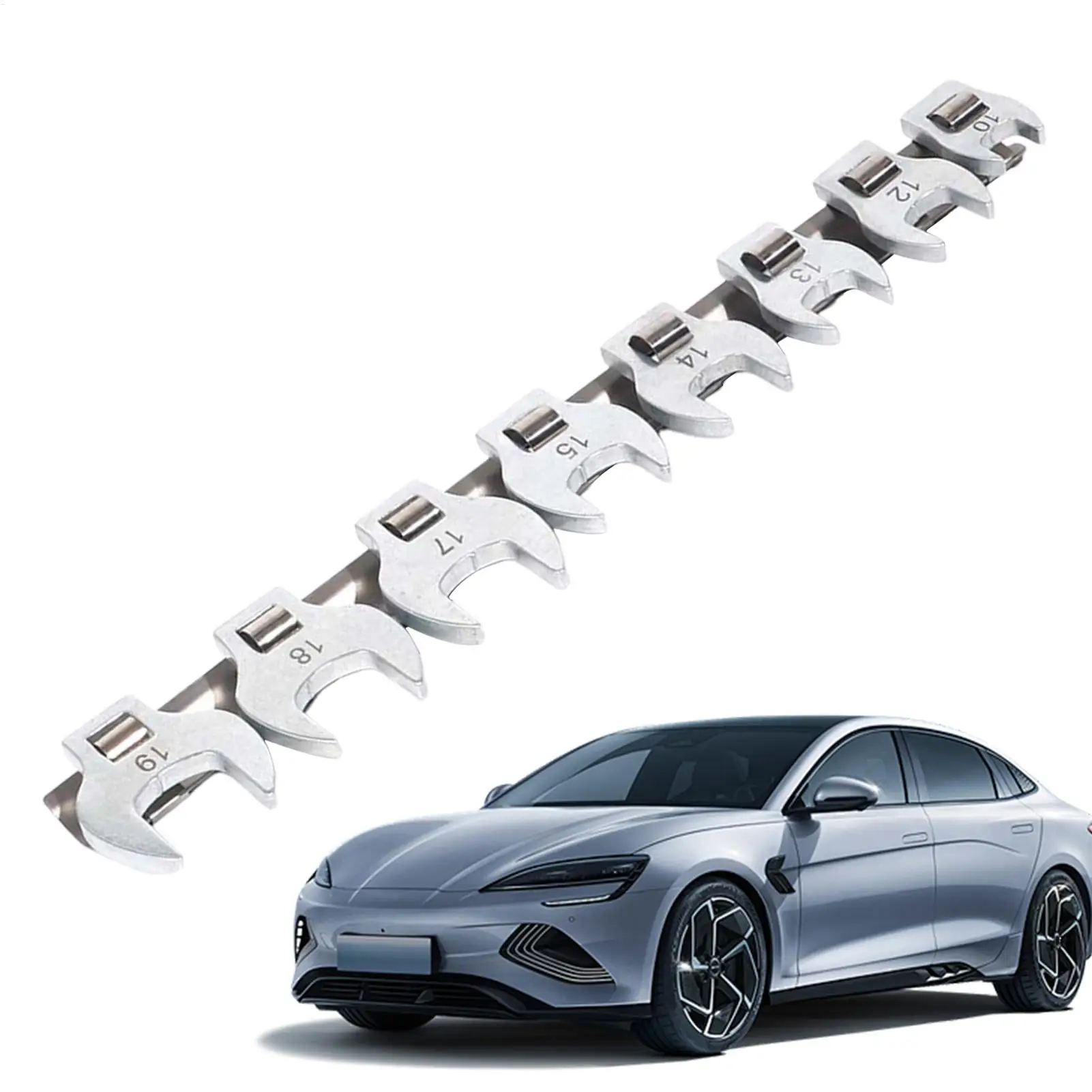 

Набор автомобильных инструментов из 9 предметов, набор автомобильных ключей 10-19 мм, авторемонтный ключ «рыбий хвост», гаечные ключи для масляных труб для ремонта водителя с храповым механизмом