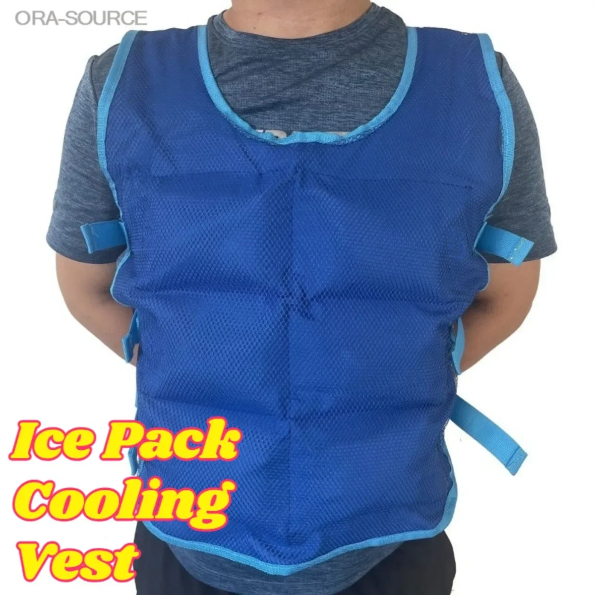 Summer Cooling Vest Outdoor Ice Pack Vest High Temperature Heat Relief Work Safety Portable Durable Adjustable Lightweight