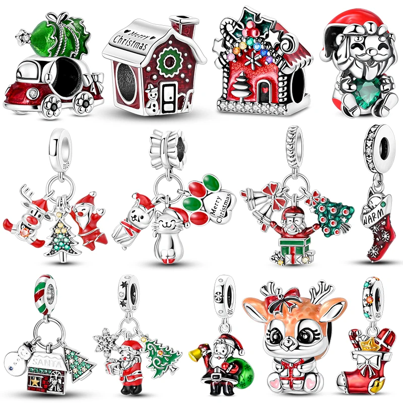 

Горячие оригинальные рождественские элементы серии висячие подвески подходят для браслета 3 мм ожерелье для женщин кулон бусины роскошные DIY изготовление ювелирных изделий