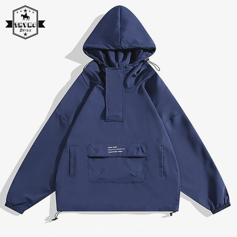 

Solid Outdoor Jacket Men Sportswear Windbreaker Vintage Oversize Spring Outerwear Racing Zip Coat Jacket Baseball Uniform Unisex