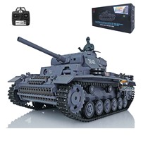 2.4G Heng Long 1/16 Scale 7.0 Plastic German Panzer III L RTR RC Tank Model 3848 Vehicle Gift TH17339