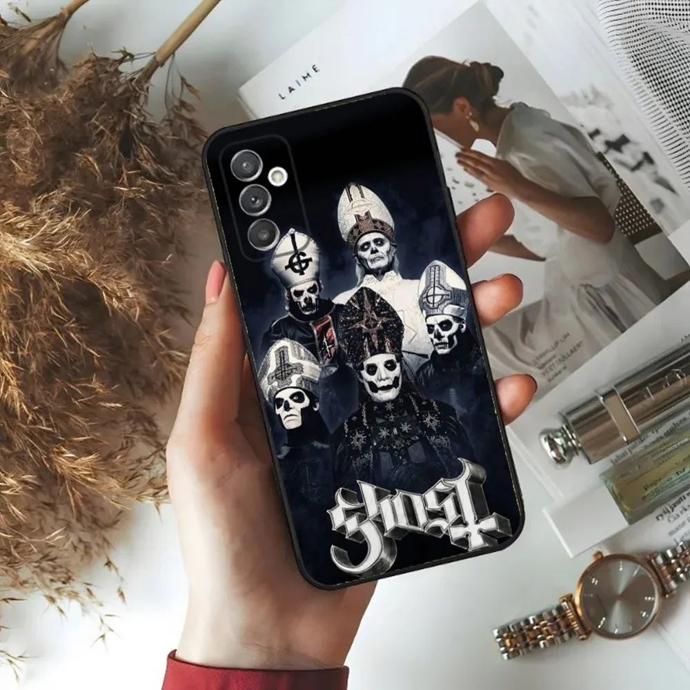 G-Ghost Heavy Metal Band Phone Case For Samsung S24,23,22,30,21,10,9,Ultra,Plus,Lite,FE,5G Black Soft Case