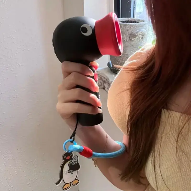 

2025 New Pingu Summer Mini Fan Rechargeable Fan Portable Fan Backpack Ornament Three - Speed Wind Custom Holiday Gift Toys
