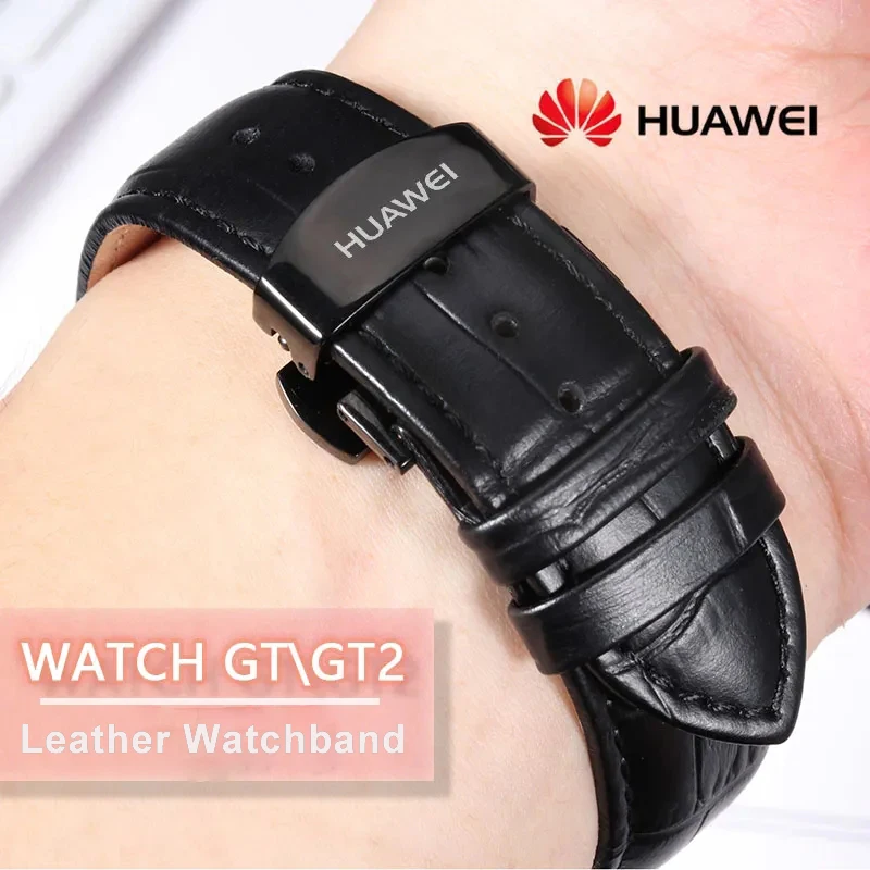 Huawei-レザーウォッチバンド,22mm,オリジナル,Huawei gt2 pro gt 3 46mm,高品質
