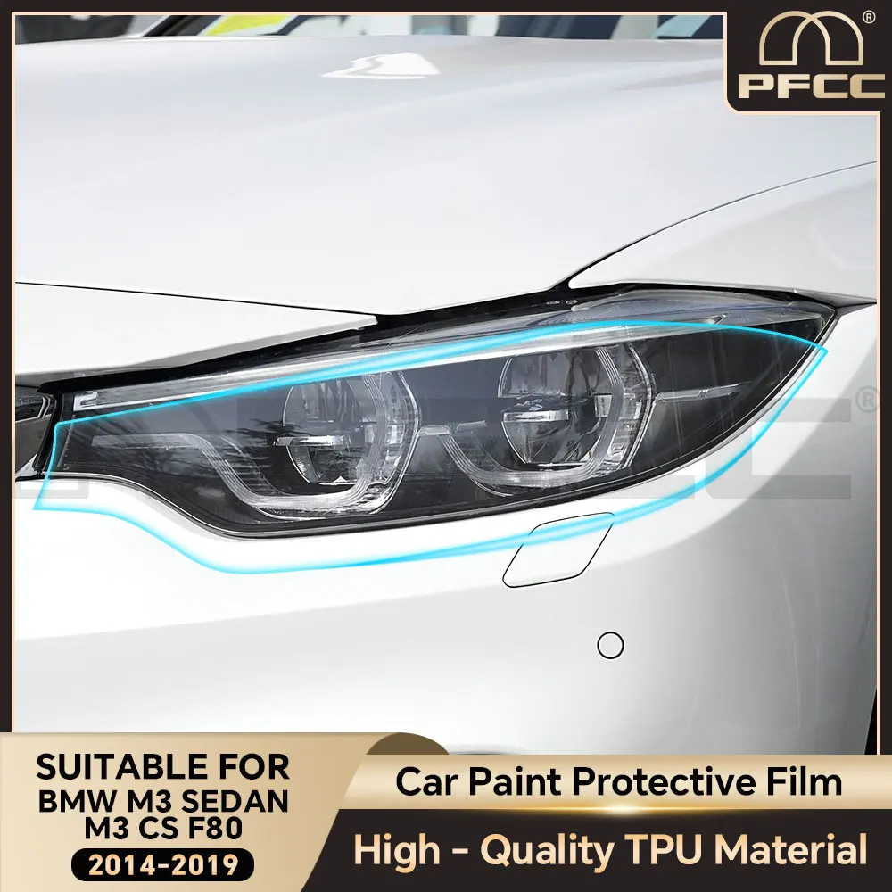 

Headlight Rearview Film for BMW M3 Sedan CS F80 2014-2019 Pre-Cut Paint Protection Film Car Clear PPF TPU Transparent Sticker