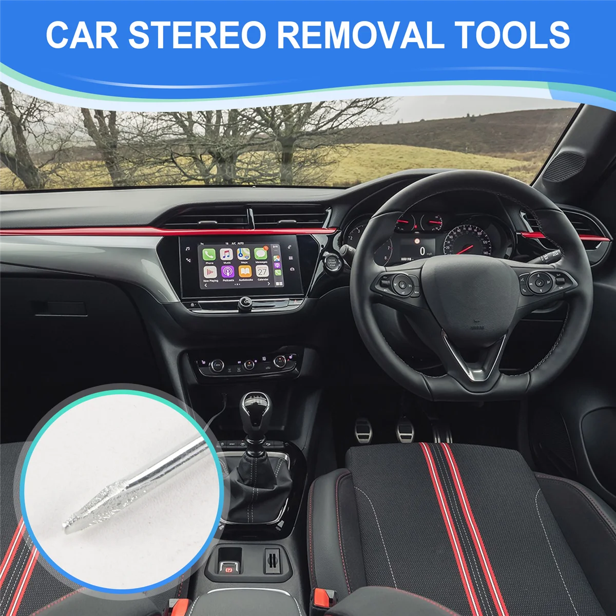 ขาย 2 ชิ้น/คู่รถวิทยุสเตอริโอกําจัดเครื่องมือสําหรับ Vauxhall/Opel/Corsa C/Meriva