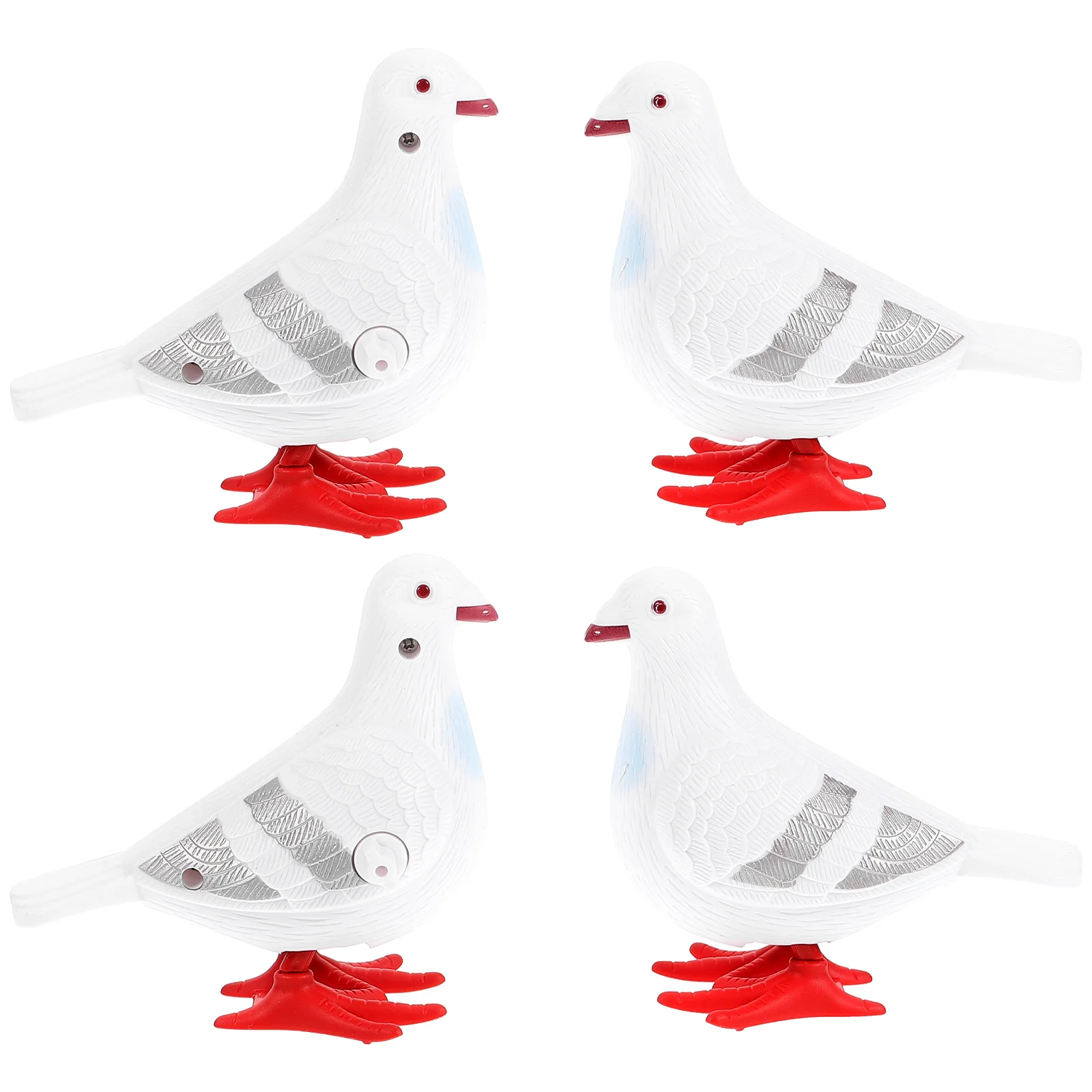 4 ชิ้น Mini Pigeon ตุ๊กตาจําลองการ์ตูน Clockwork ของเล่นเด็กทารกของเล่น