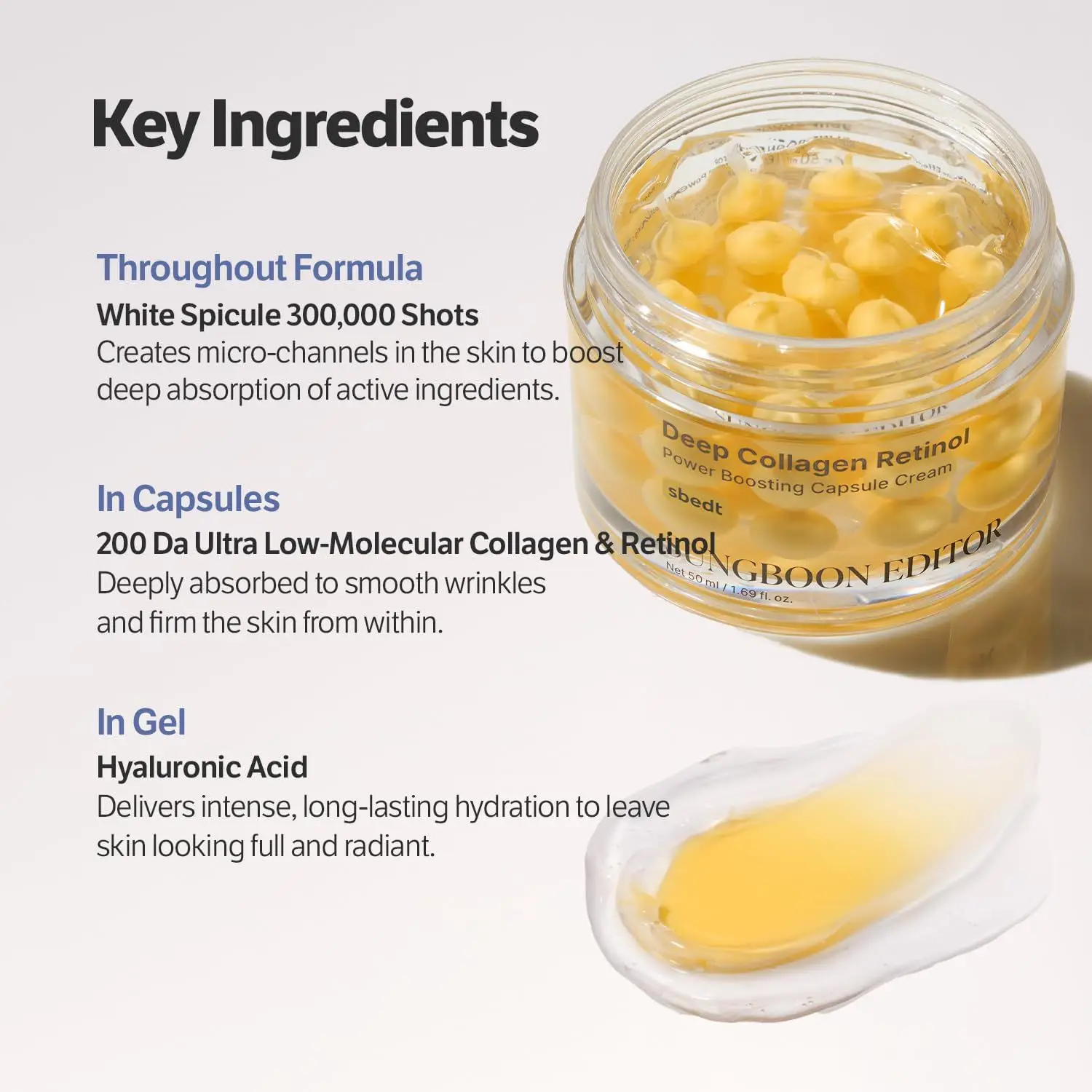 Korean Sbect Skin Care Kit - Deep Collagen Silk Peptide Ampoule, Power Boosting Cream In Serum, Retinol Capsule Cream, Brighten