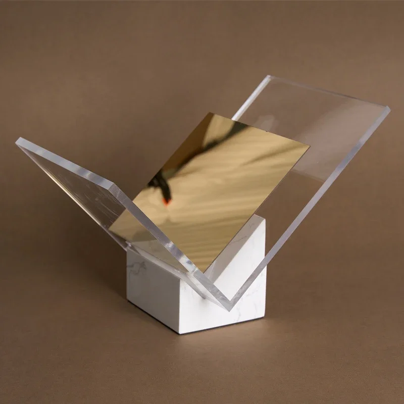 Natural Marble Book Stand for Display and Reading Transparent Acrylic Book Holder for Art Magazines Textbooks Cookbooks Books